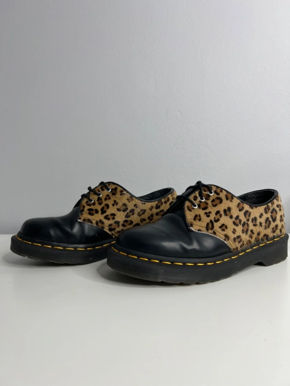 Dr. Martens 1461 Leopard Hair-On Leather Oxford Shoes US 6 EU 37 Rare